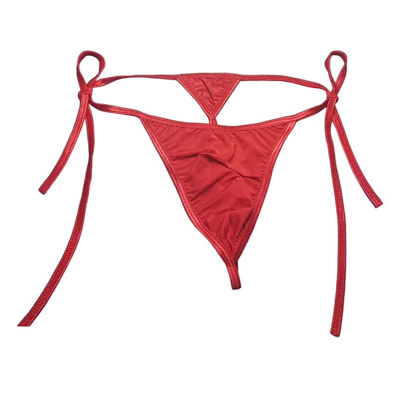 Lace-Up Viscose Thong