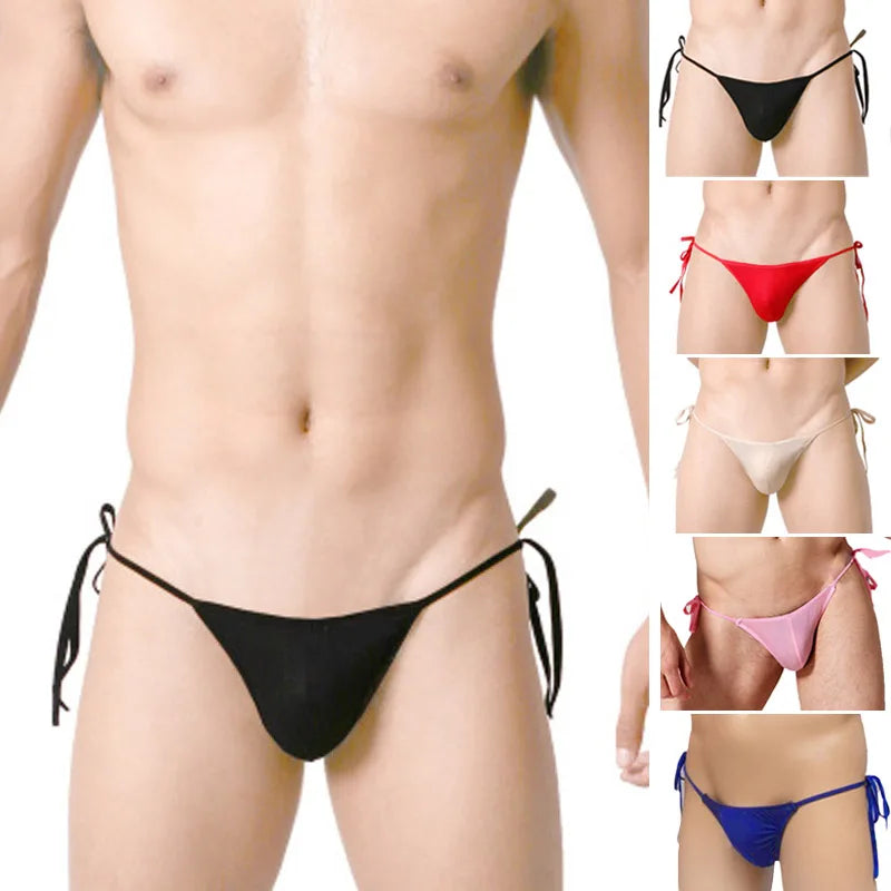 Lace-Up Viscose Thong