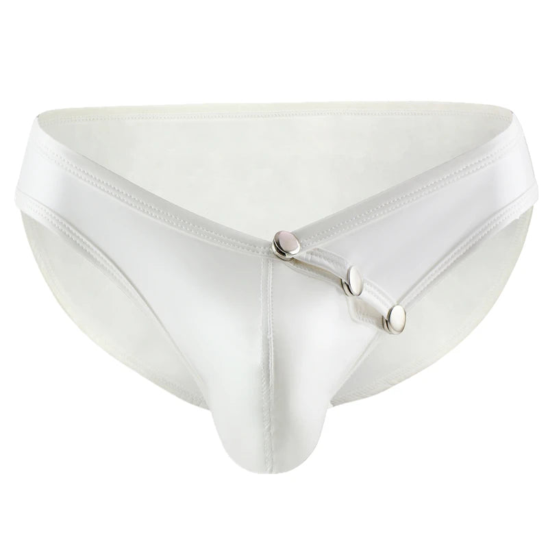 Faux Leather Pouch Briefs