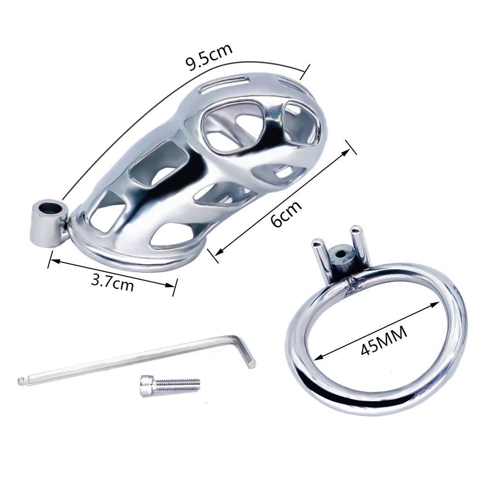 SHAZ Stainless-Steel Chastity Cage