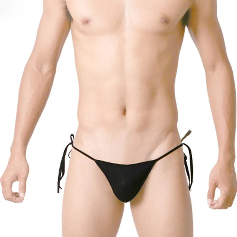 Lace-Up Viscose Thong