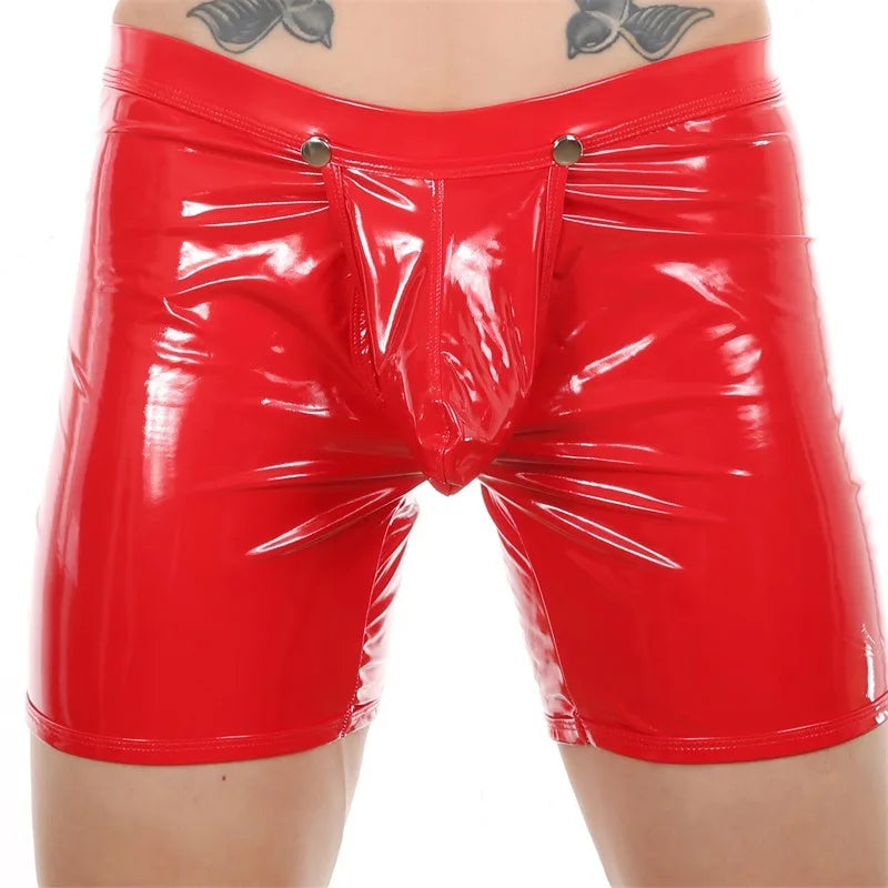 Leather Open Crotch Bodysuit Bottoms