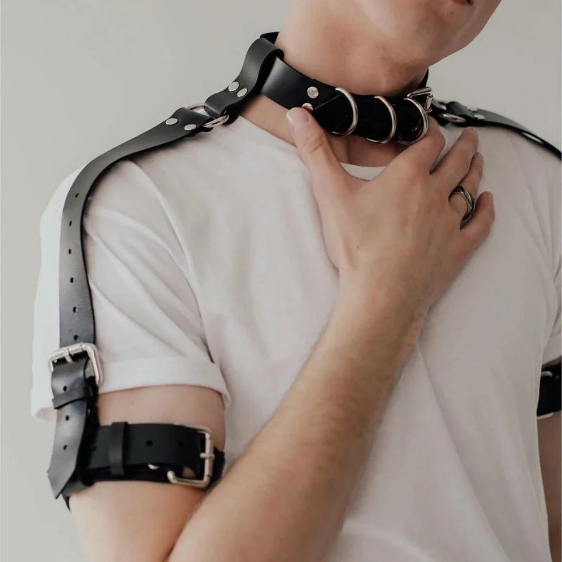 Studded Collar Harness (various styles)