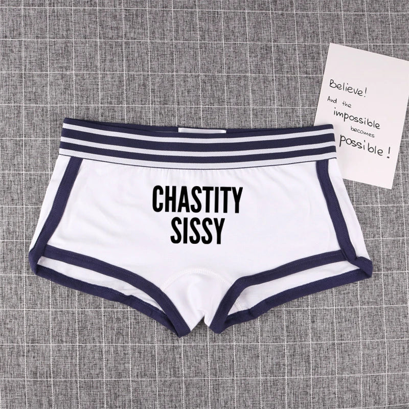 CHASTITY SISSY Cotton Boyshorts