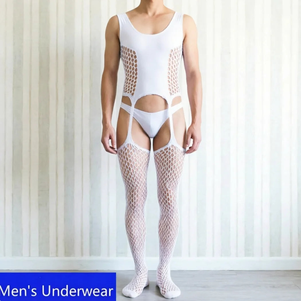 Fishnet Garter Bodystocking