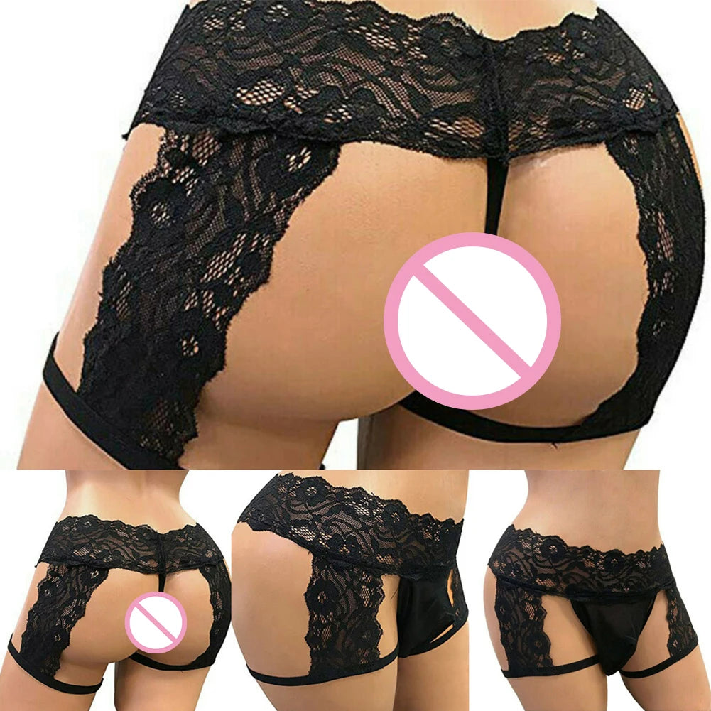 Sissy Boy Cut-Out Lace Thong