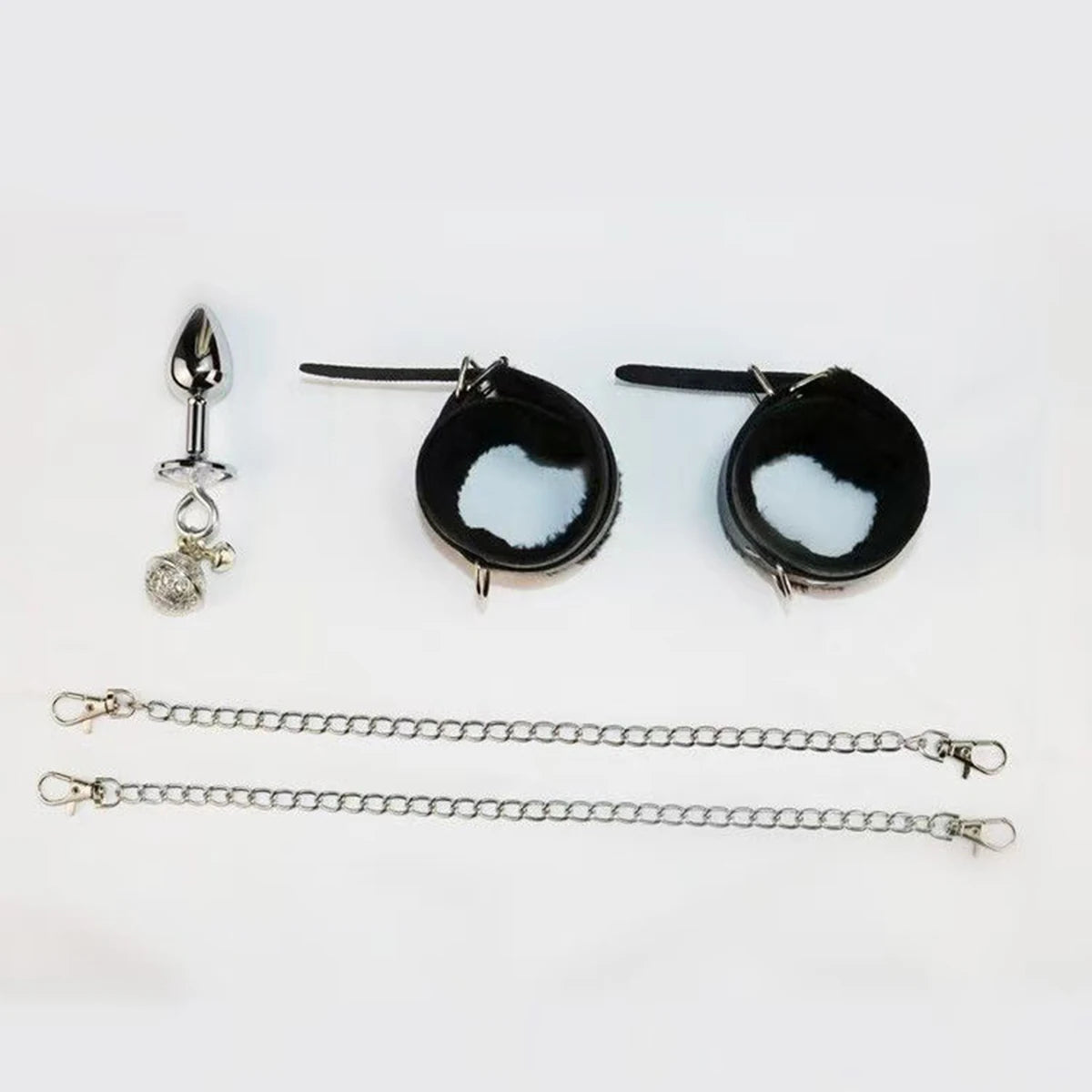 Cuffs, Chains & Plug Set