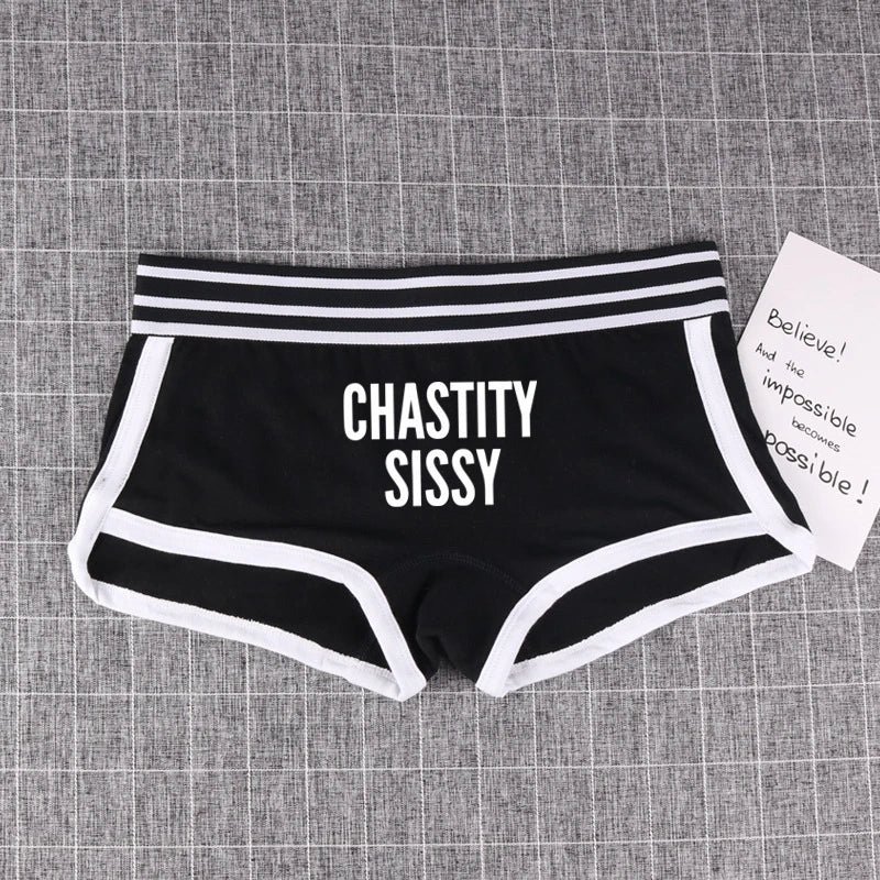 CHASTITY SISSY Cotton Boyshorts