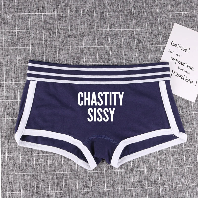 CHASTITY SISSY Cotton Boyshorts