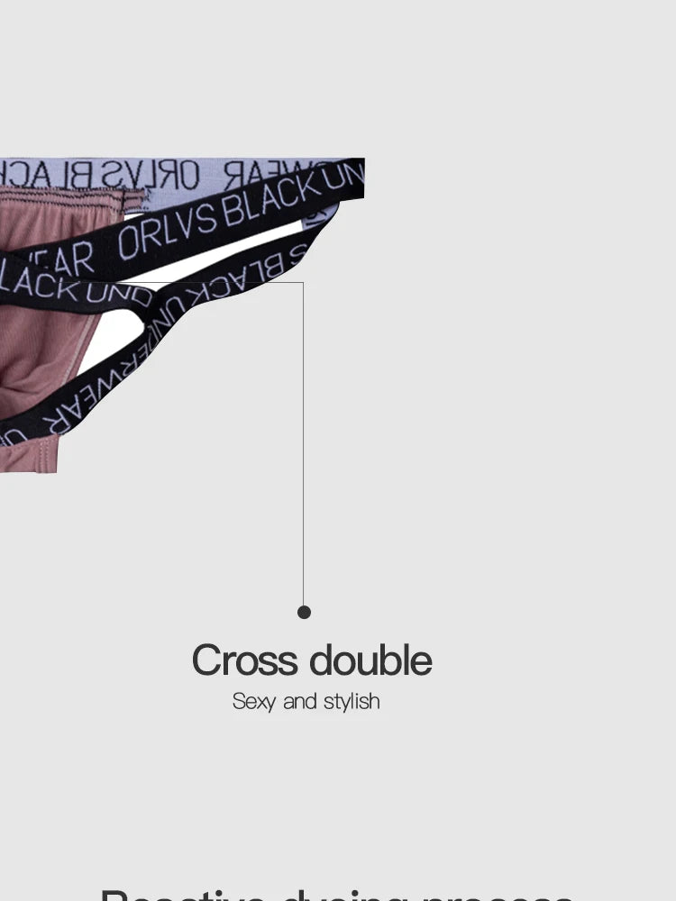 ORLVS BLACK Cross-Strap Jockstrap