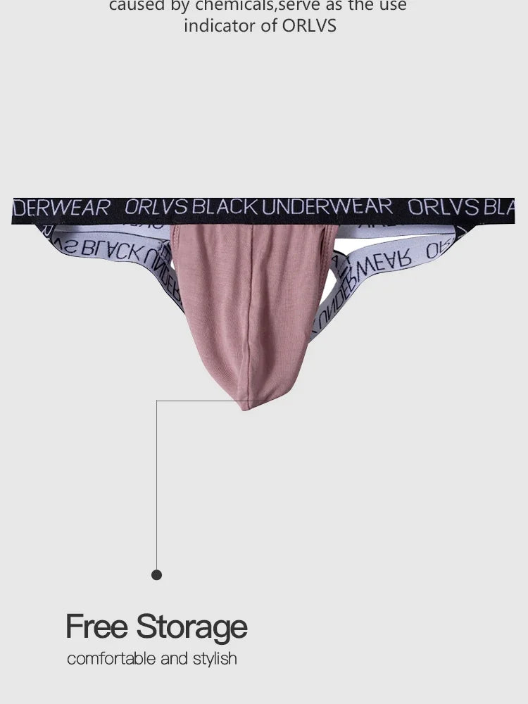ORLVS BLACK Cross-Strap Jockstrap