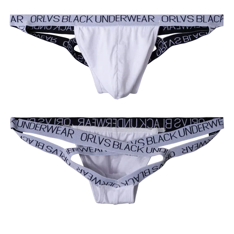 ORLVS BLACK Cross-Strap Jockstrap