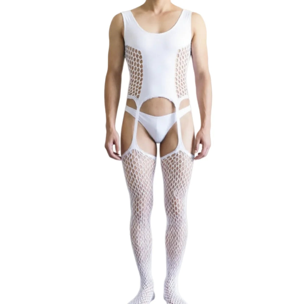 Fishnet Garter Bodystocking