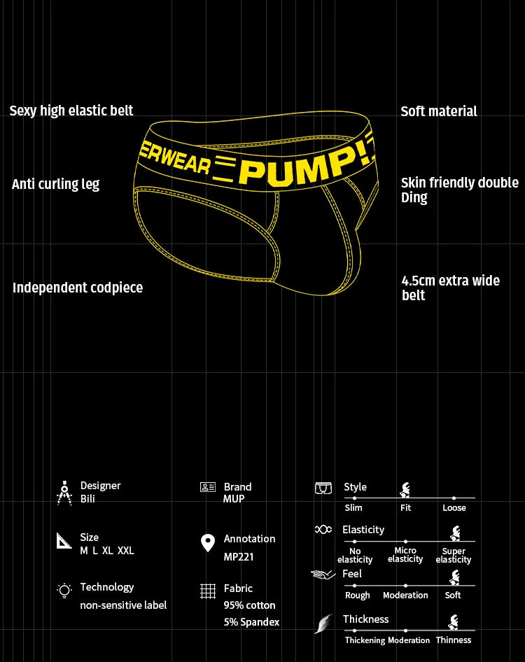 PUMP Sports-Style Cotton Briefs