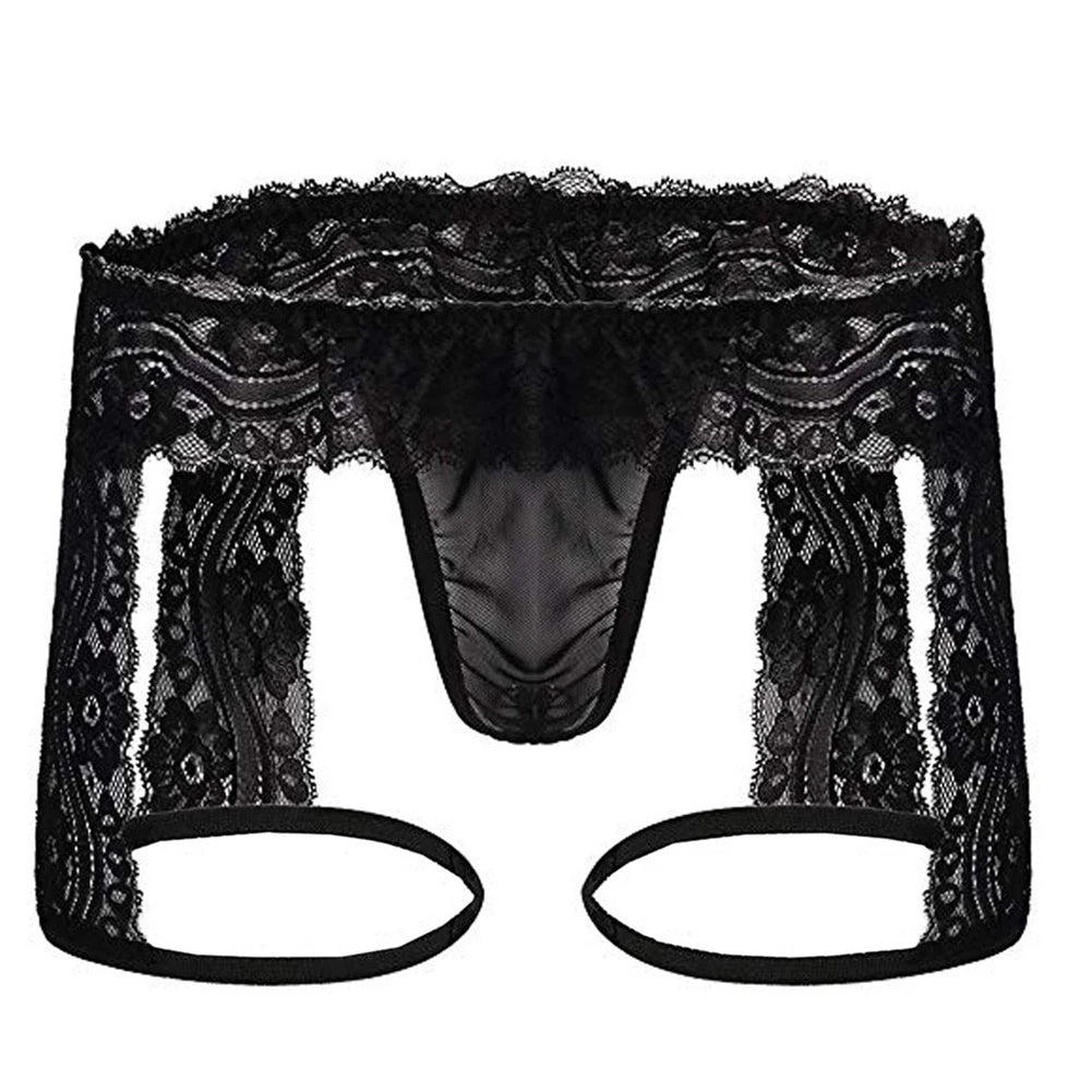 Sissy Boy Cut-Out Lace Thong