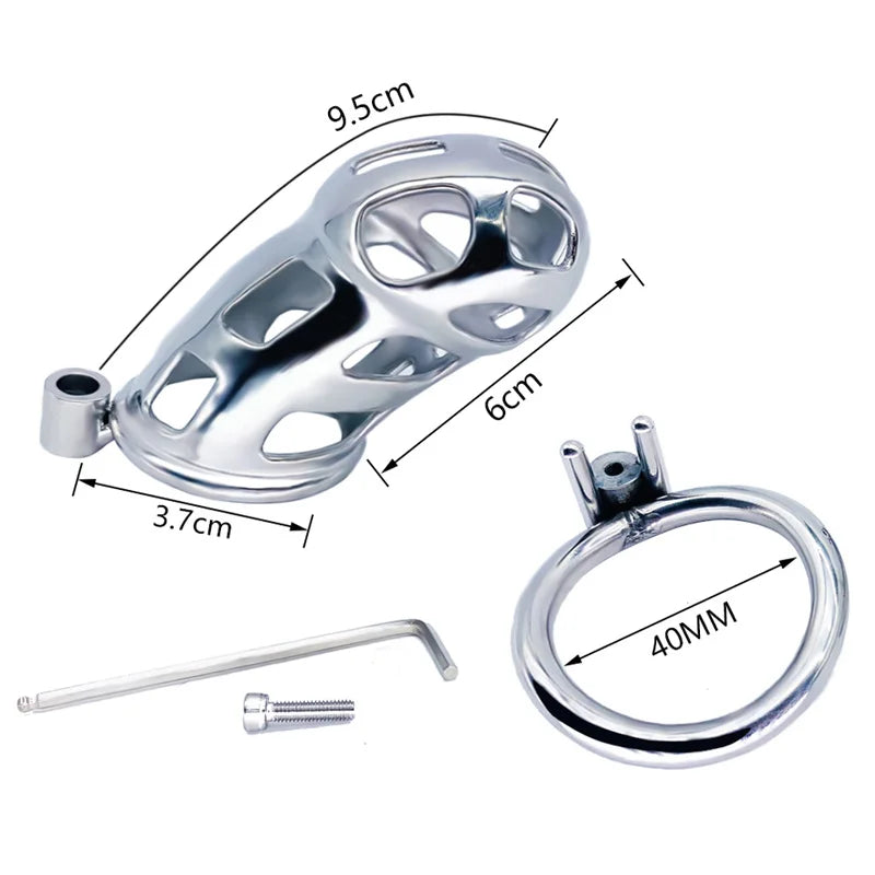 SHAZ Stainless-Steel Chastity Cage