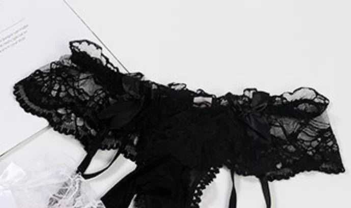 Sissy Lace Garter Skirt Thong